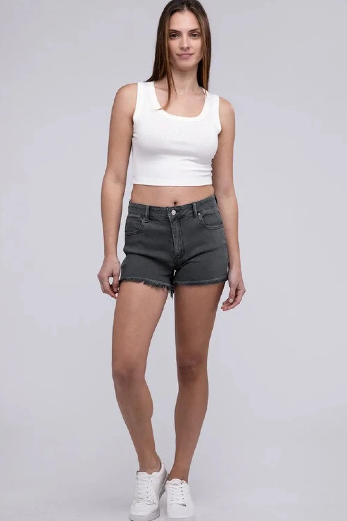 acid_washed_frayed_cutoff_14.webp Acid Washed Frayed Cutoff Hem Shorts *Online Only*