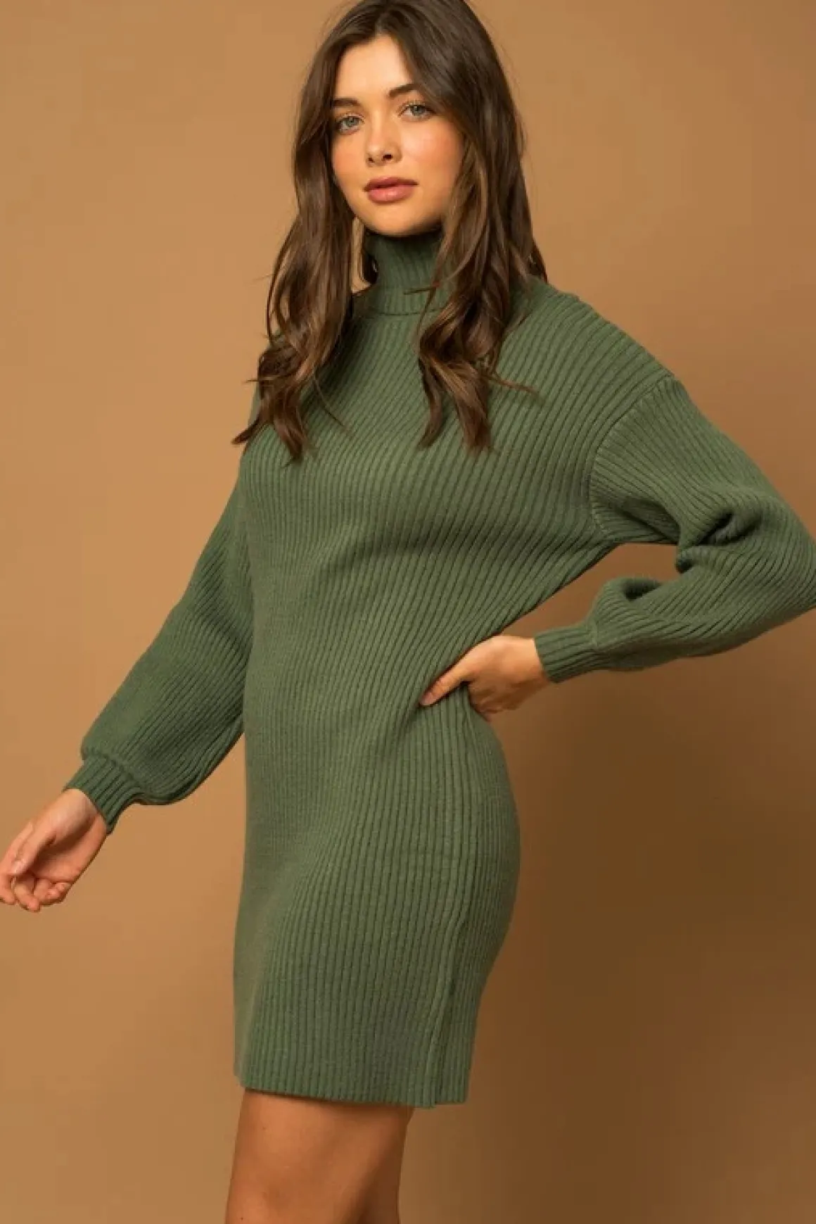 Balloon Sleeve Sweater Dress *Online Only*