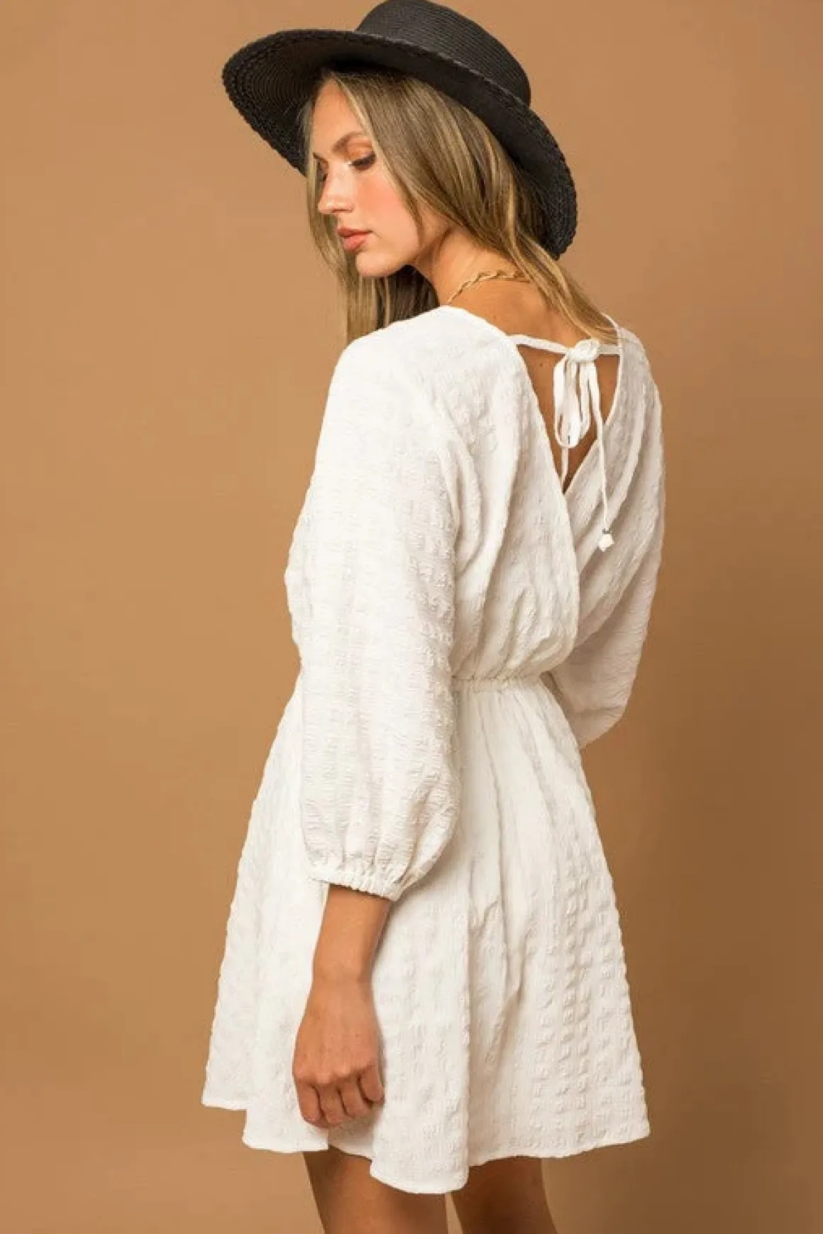 blouson_seersucker_batwin_11.webp Blouson Seersucker Batwing Dress * Online Only*
