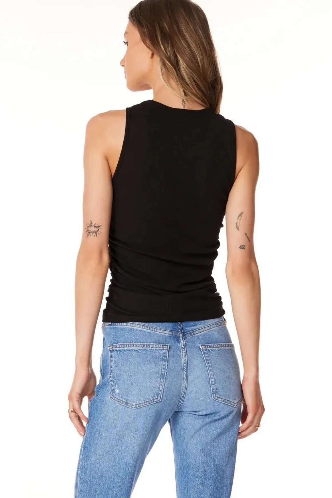 bobi_shirred_crewneck_tan_2.webp Bobi Shirred Crewneck Tank