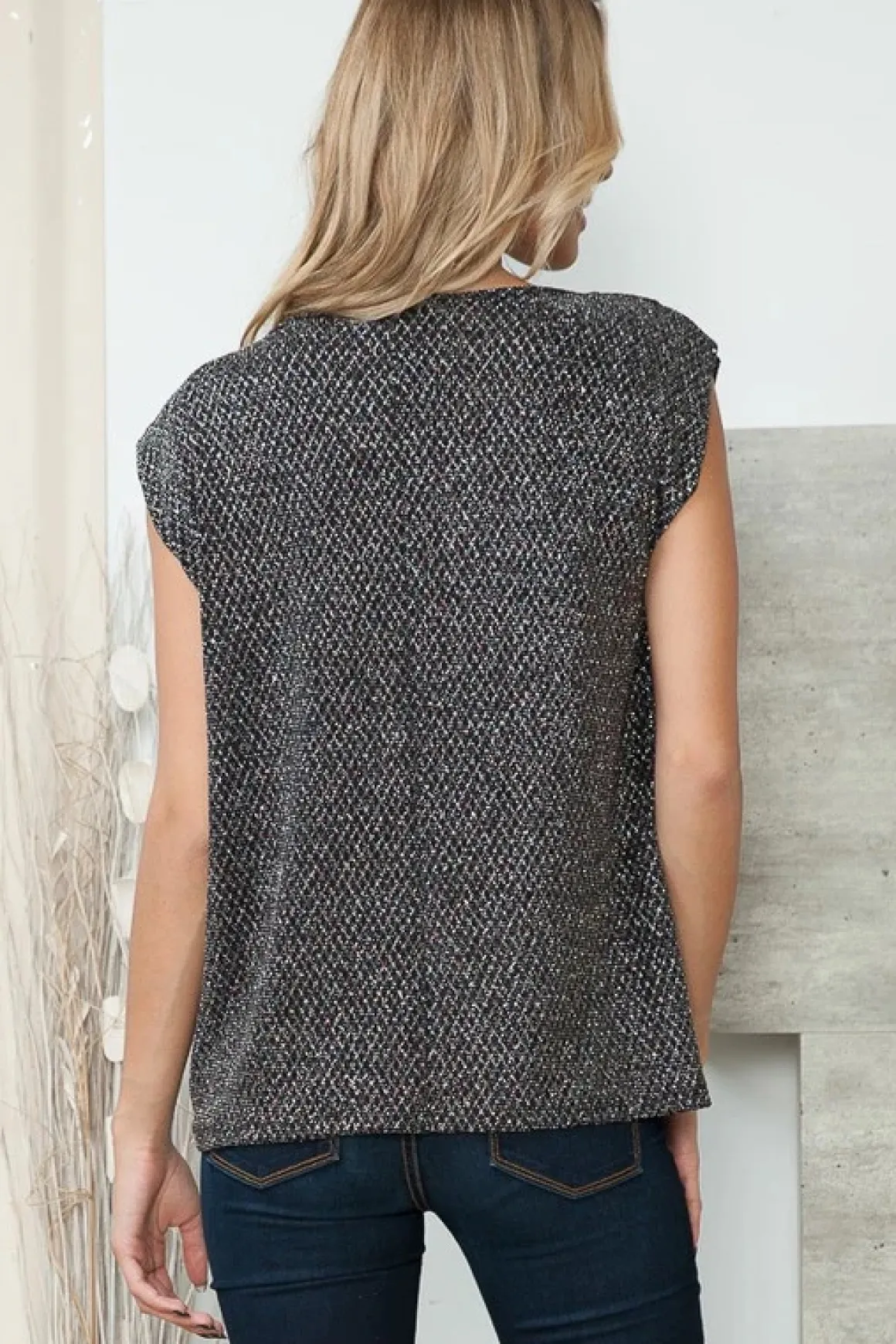 cowl_neck_metallic_top_on_8.webp Cowl Neck Metallic Top *Online Only*