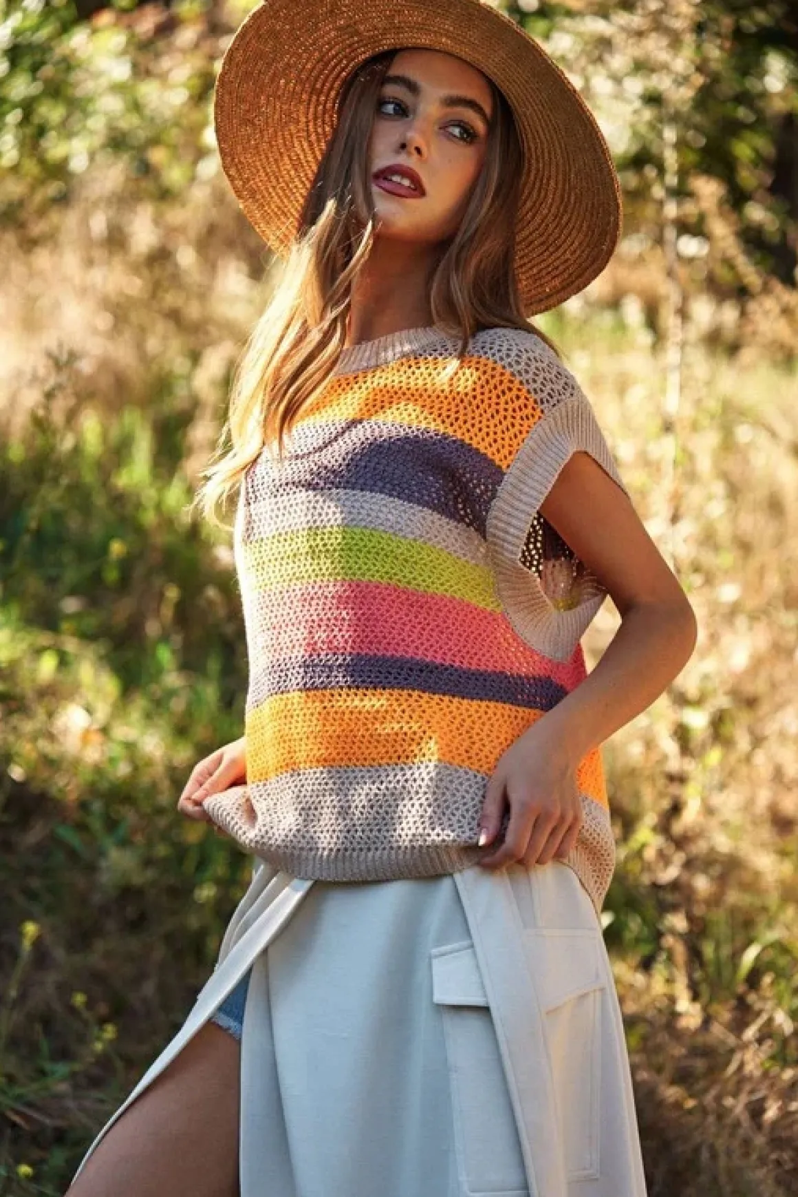 crochet_multi_striped_pul_10.webp Crochet Multi Striped Pullover Knit Sweater Vest *Online Only*