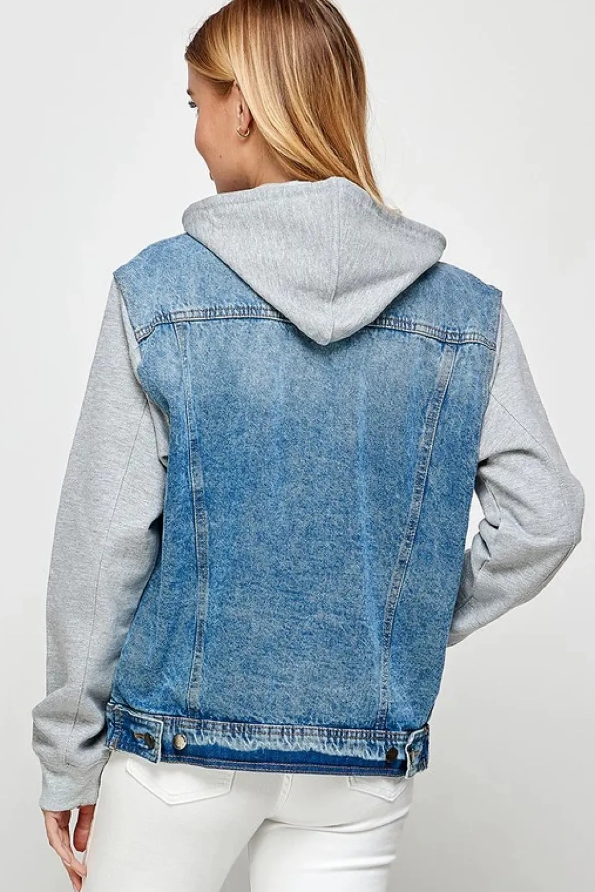 denim_jacket_with_hood_on_5.webp Denim Jacket with Hood *Online Only*
