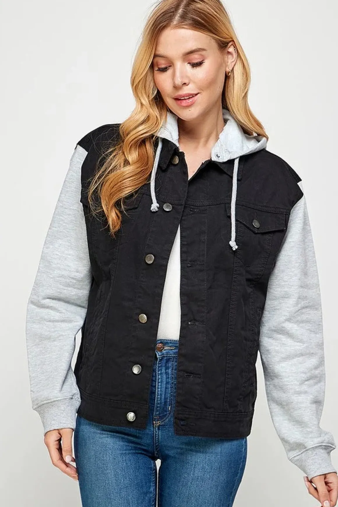 denim_jacket_with_hood_on_8.webp Denim Jacket with Hood *Online Only*