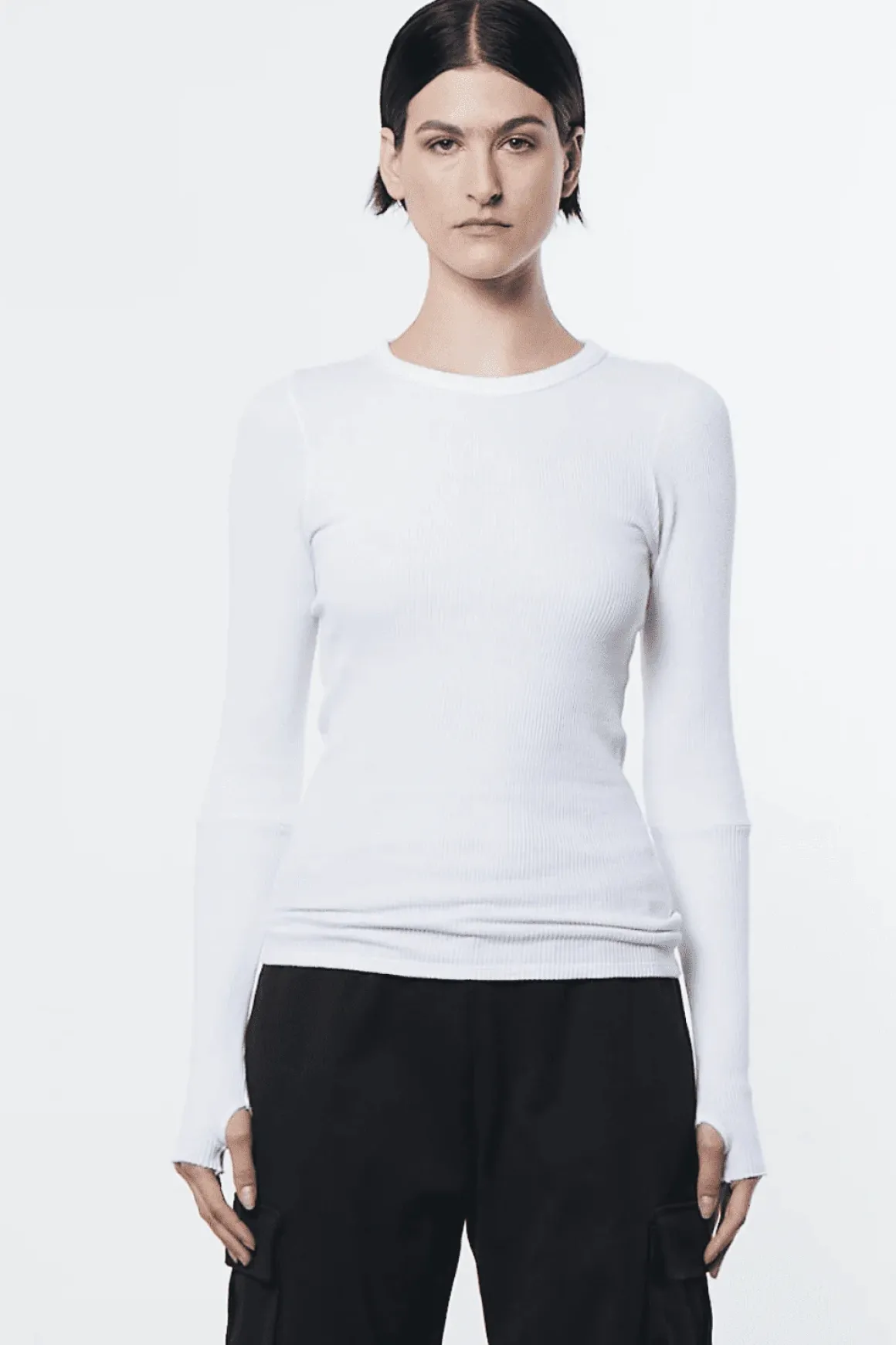 enza_costa_cuffed_ls_crew_1.webp Enza Costa Cuffed L/S Crew