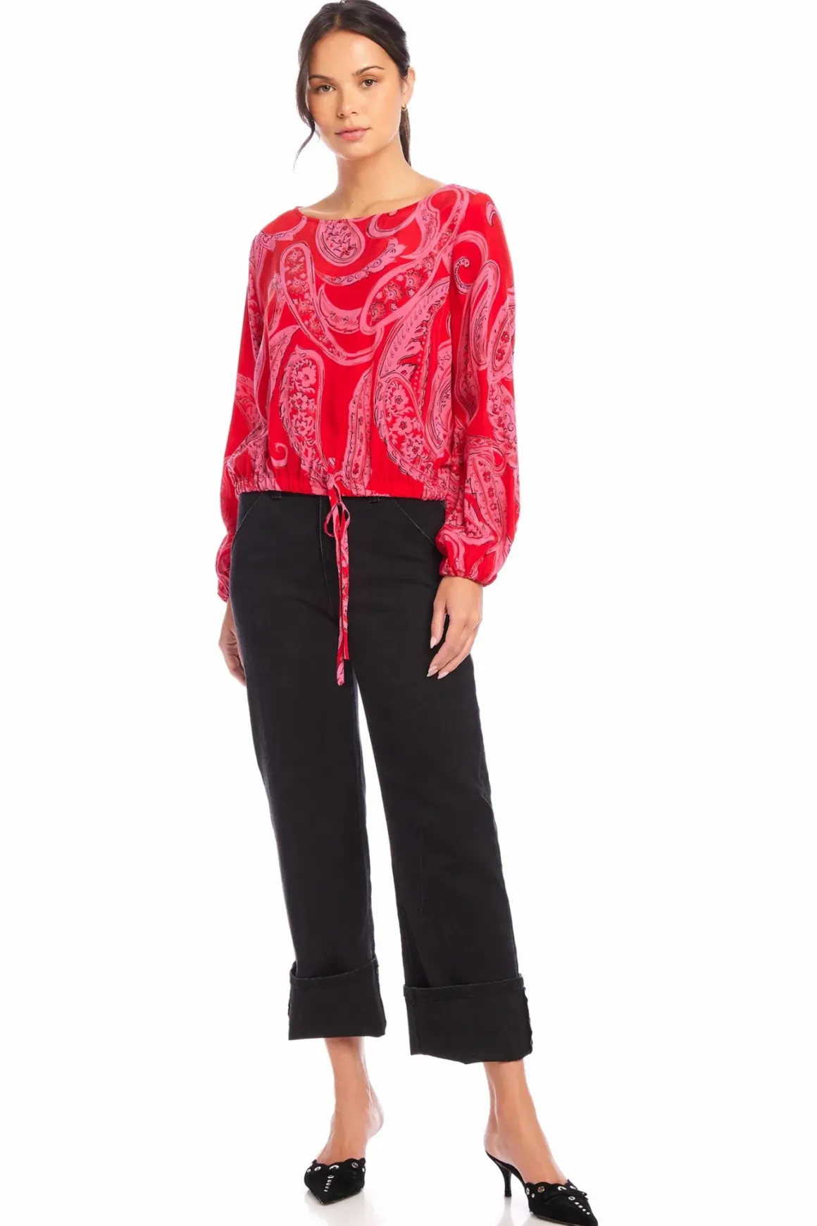 fifteen_twenty_claudine_t_2.webp Fifteen Twenty Claudine Tie Waist Top