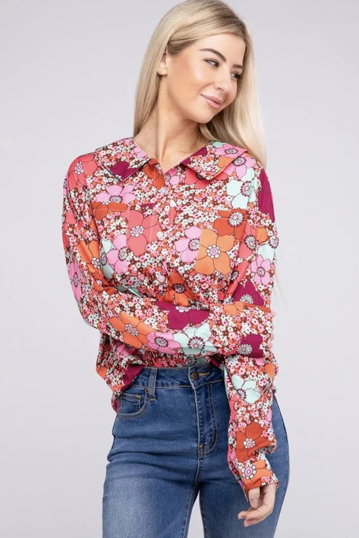 Floral Printed Long Sleeve Shirt *Online Only*
