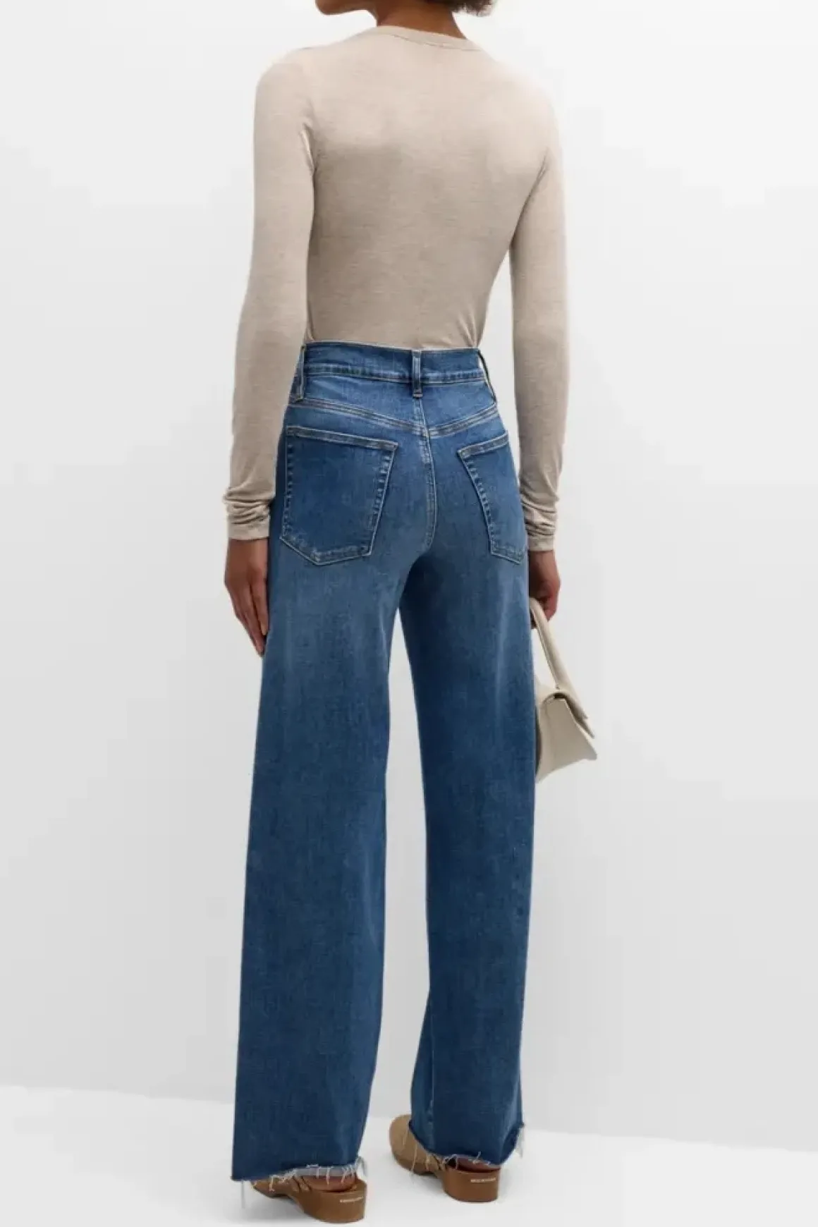 Frame Le Slim Palazzo Raw Hem Jeans