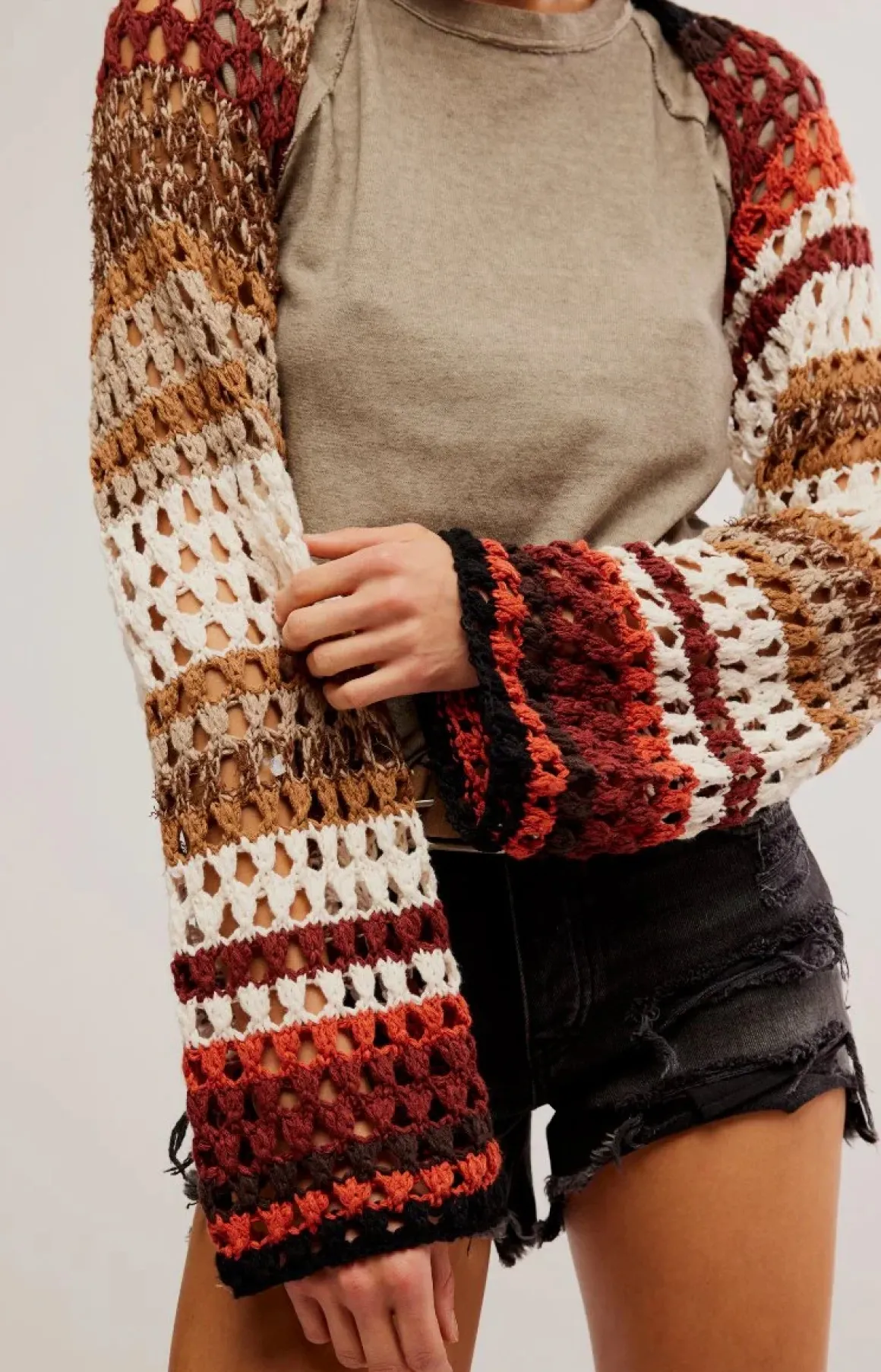 Free People Gia Crochet Shrug
