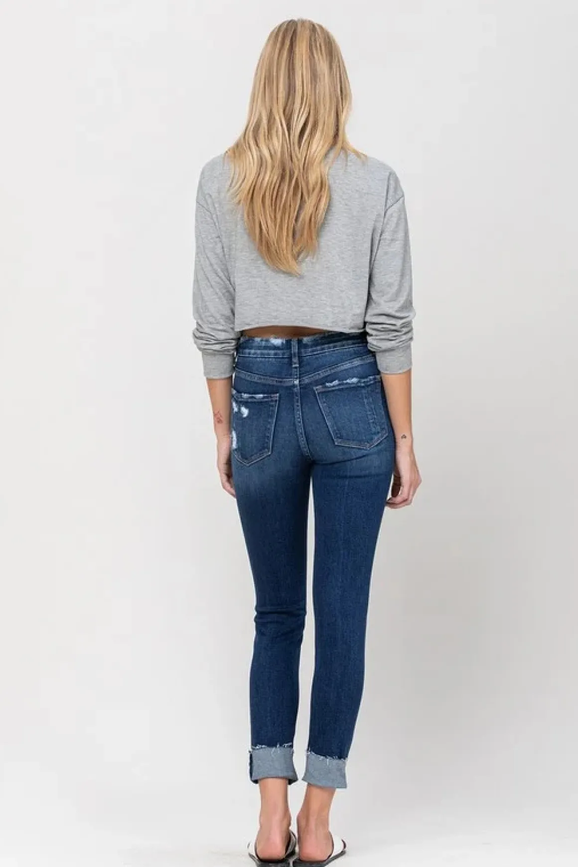 high_rise_distressed_clea_4.webp High Rise Distressed Clean Cut Skinny Jeans *Online Only*