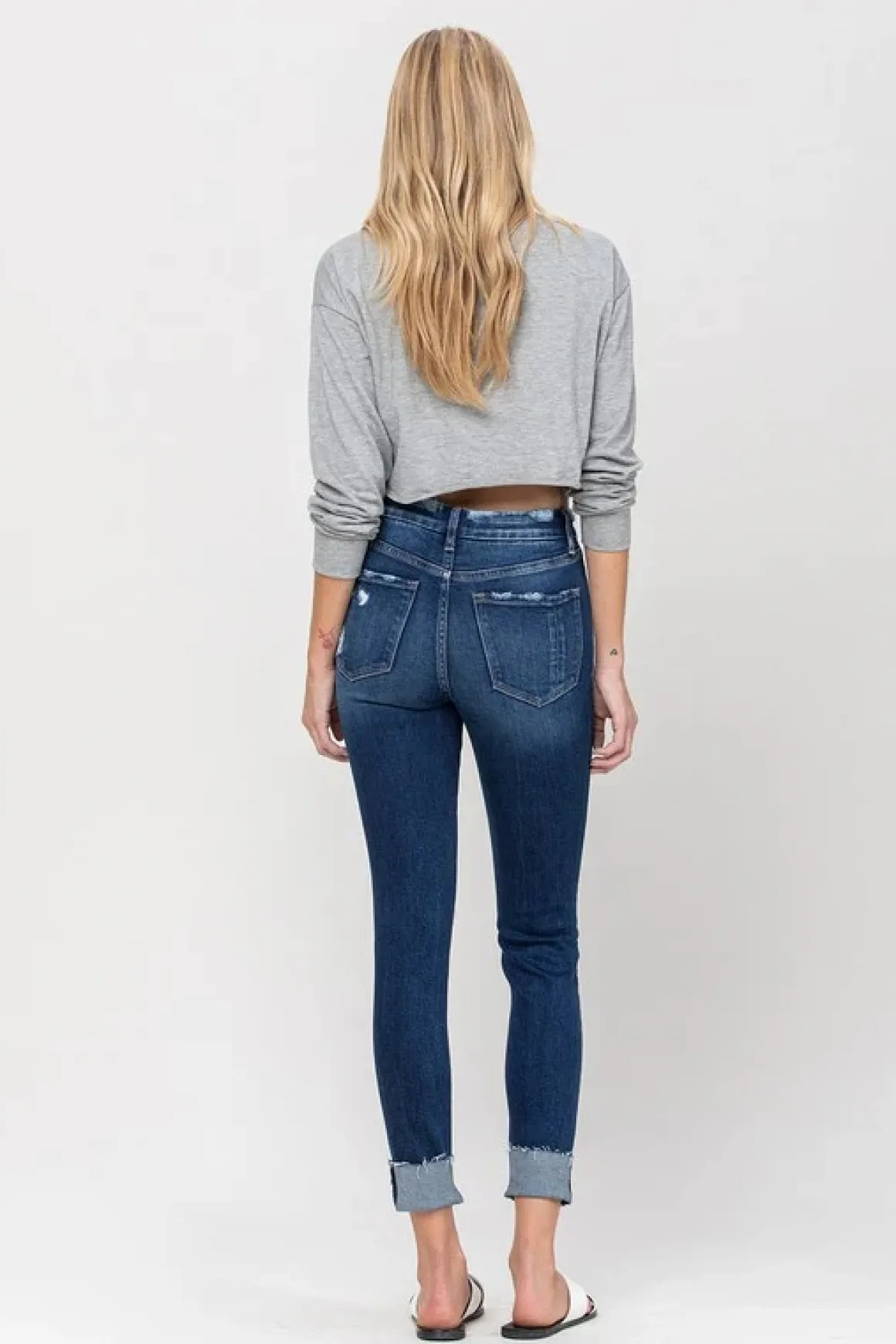 high_rise_distressed_clea_9.webp High Rise Distressed Clean Cut Skinny Jeans *Online Only*