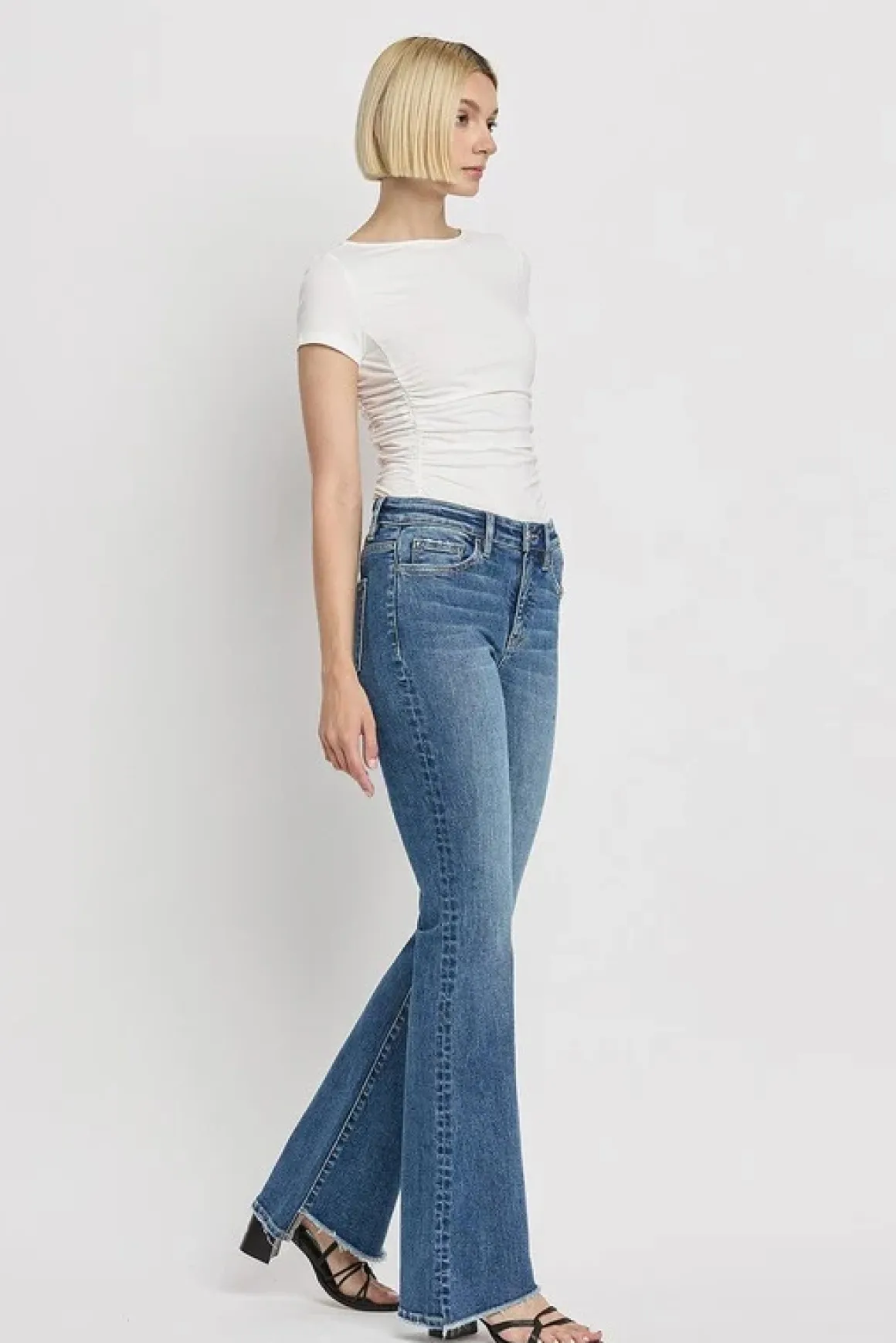 high_rise_slant_hem_flare_5.webp High Rise Slant Hem Flare Jeans *Online Only*