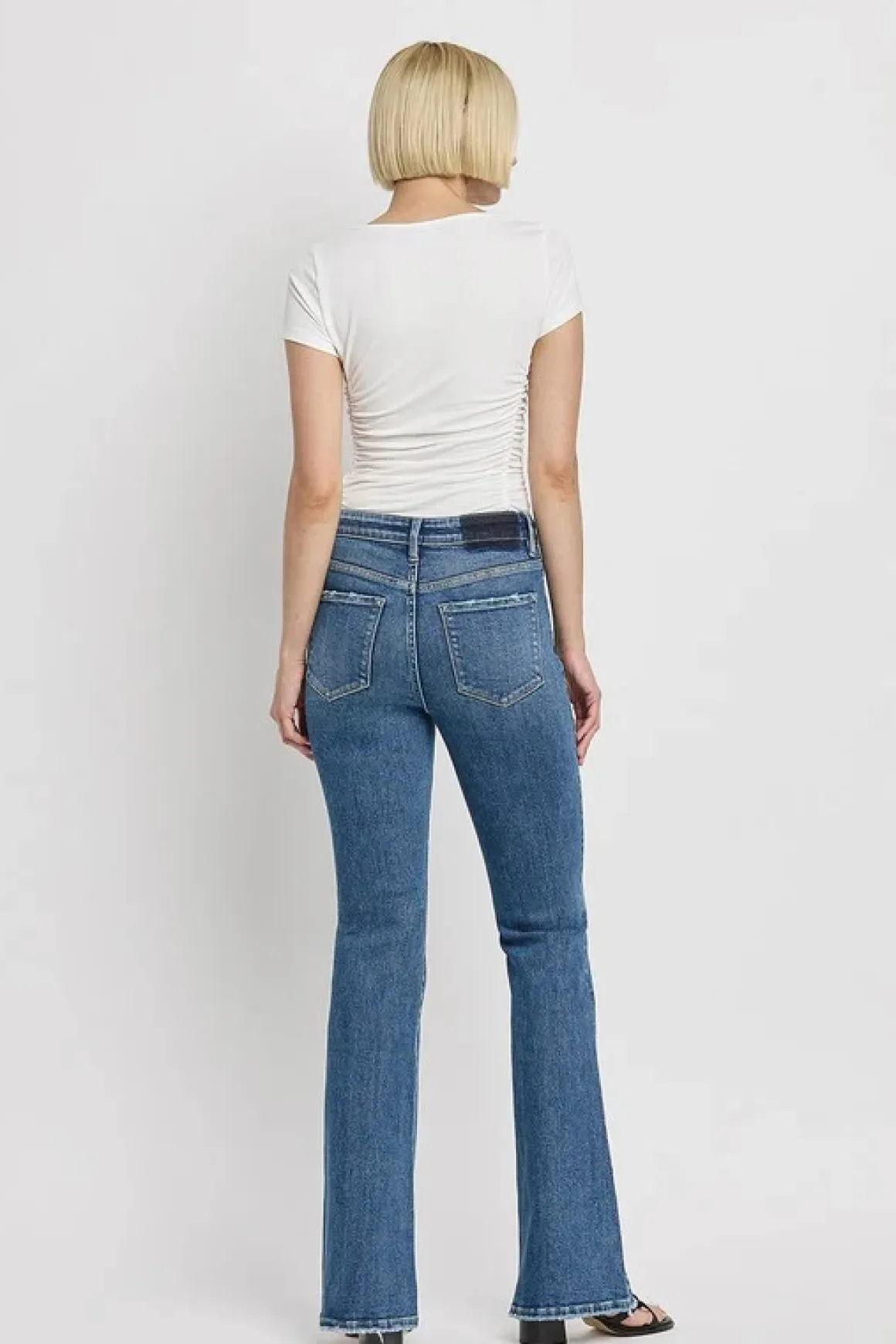 high_rise_slant_hem_flare_7.webp High Rise Slant Hem Flare Jeans *Online Only*