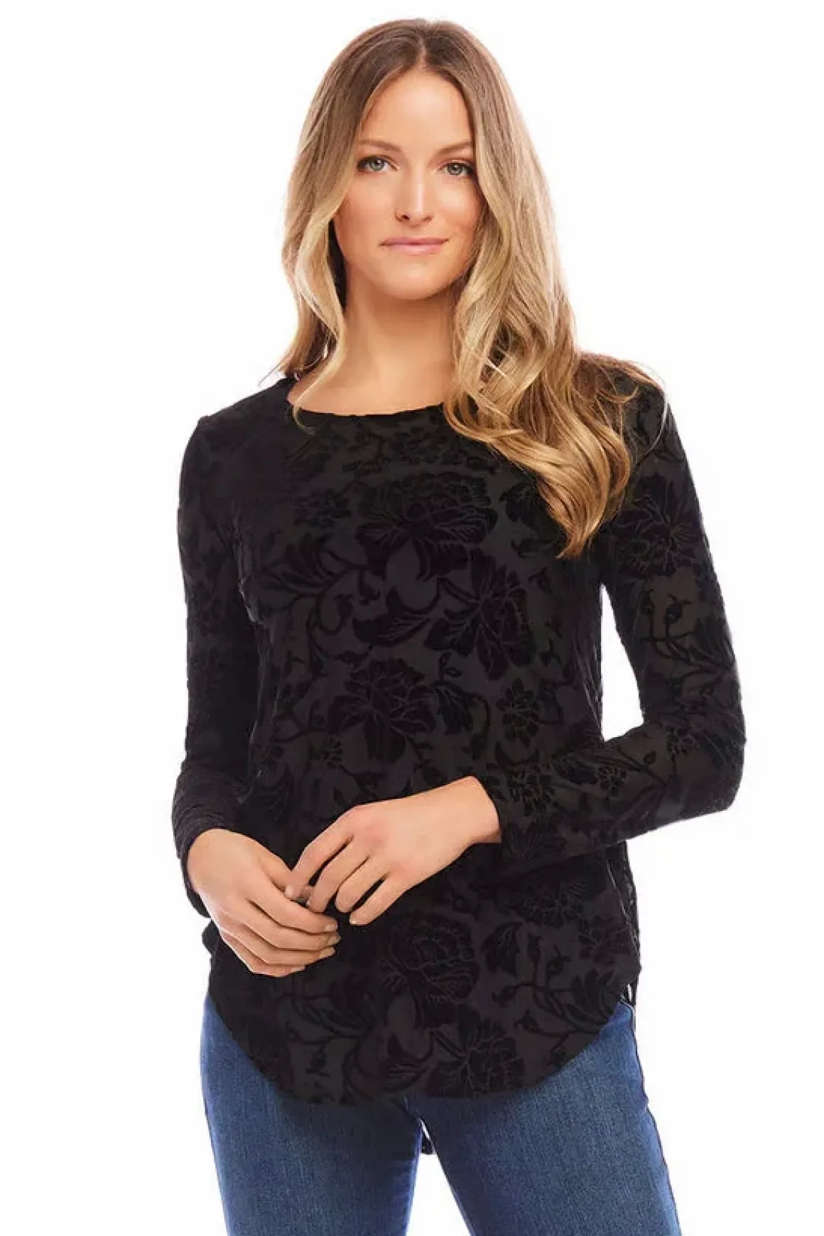 karen_kane_velvet_burnout_1.webp Karen Kane Velvet Burnout Top *FINAL SALE*