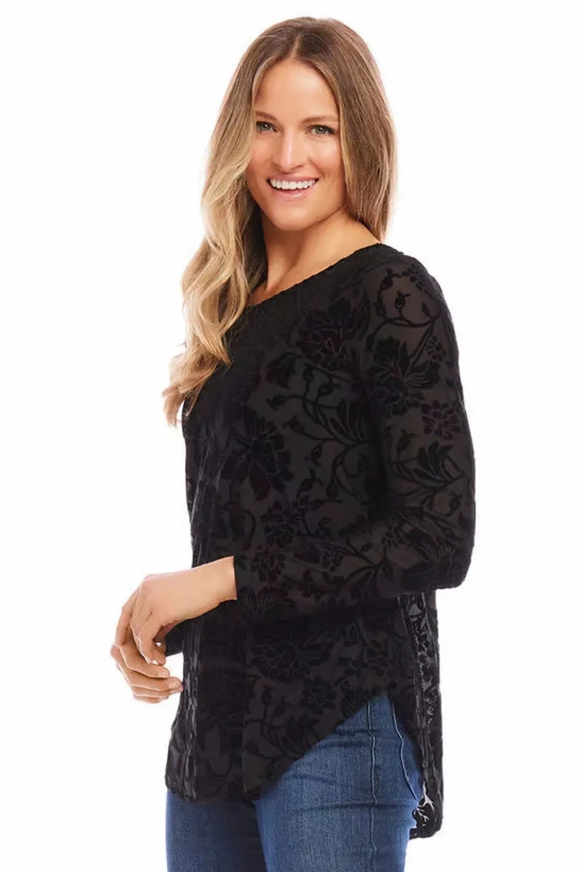 karen_kane_velvet_burnout_2.webp Karen Kane Velvet Burnout Top *FINAL SALE*
