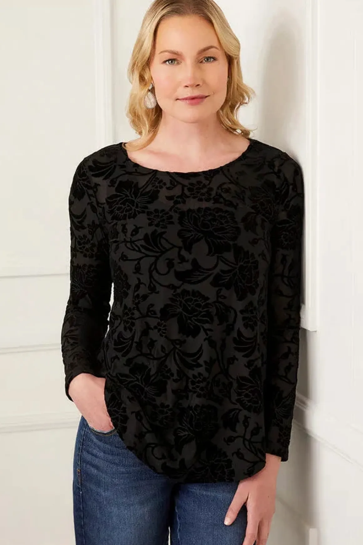 karen_kane_velvet_burnout_4.webp Karen Kane Velvet Burnout Top *FINAL SALE*