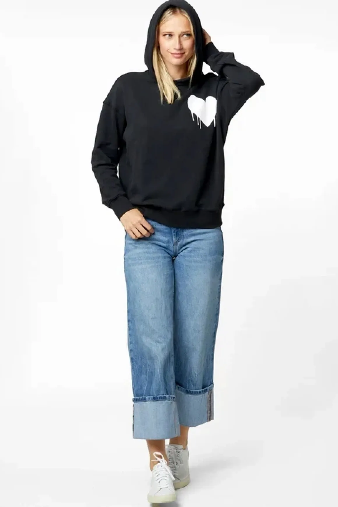 Kerri Rosenthal Boyfriend Drippy Heart Hoodie