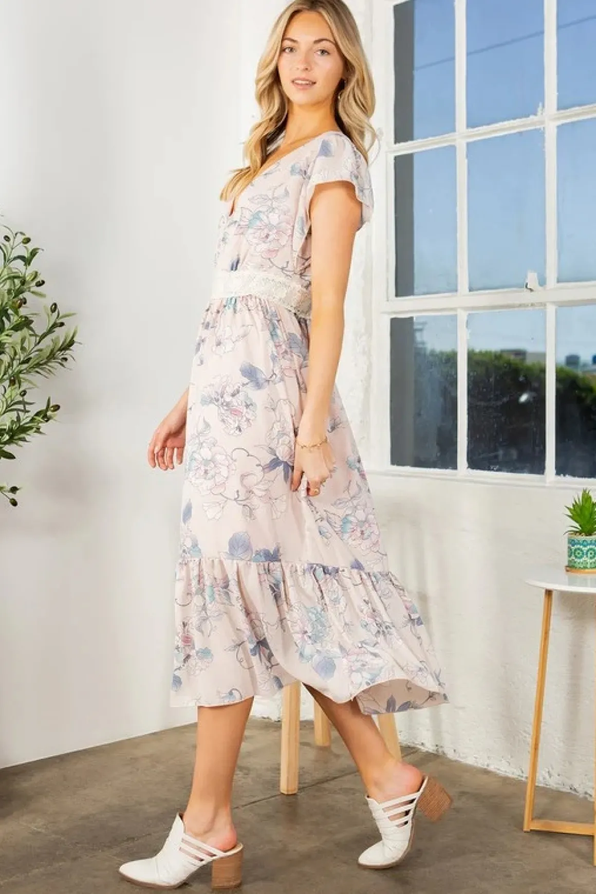 lace_detailed_flutter_sle_4.webp Lace Detailed Flutter Sleeve Ruffle Dress *Online Only*