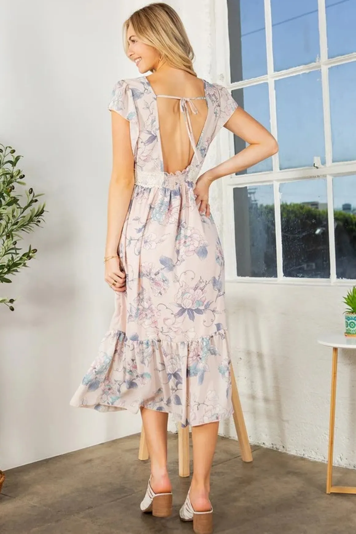 lace_detailed_flutter_sle_7.webp Lace Detailed Flutter Sleeve Ruffle Dress *Online Only*