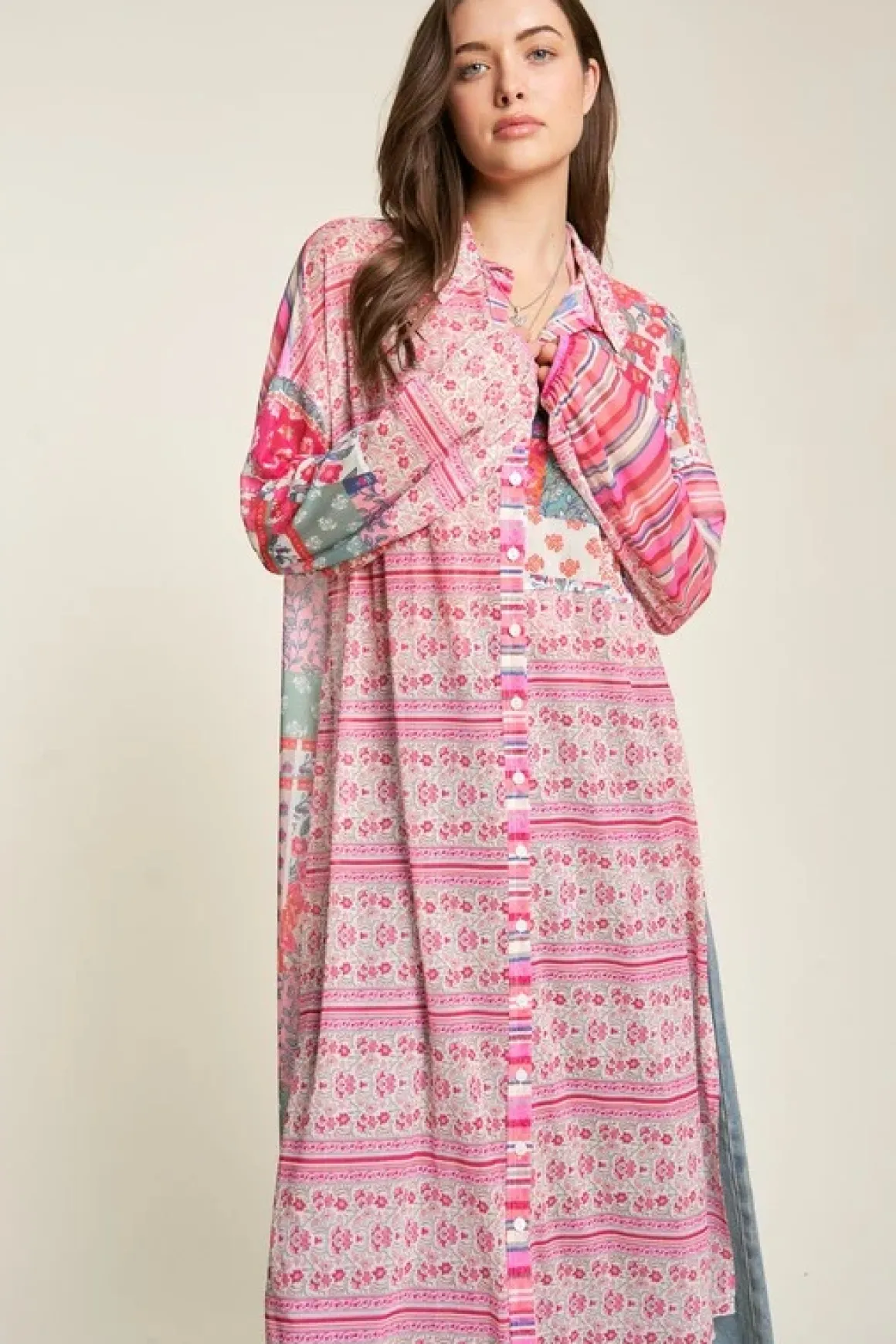 mesh_print_mix_matched_bu_6.webp Mesh Print Mix Matched Button Front Cover Up *Online Only*