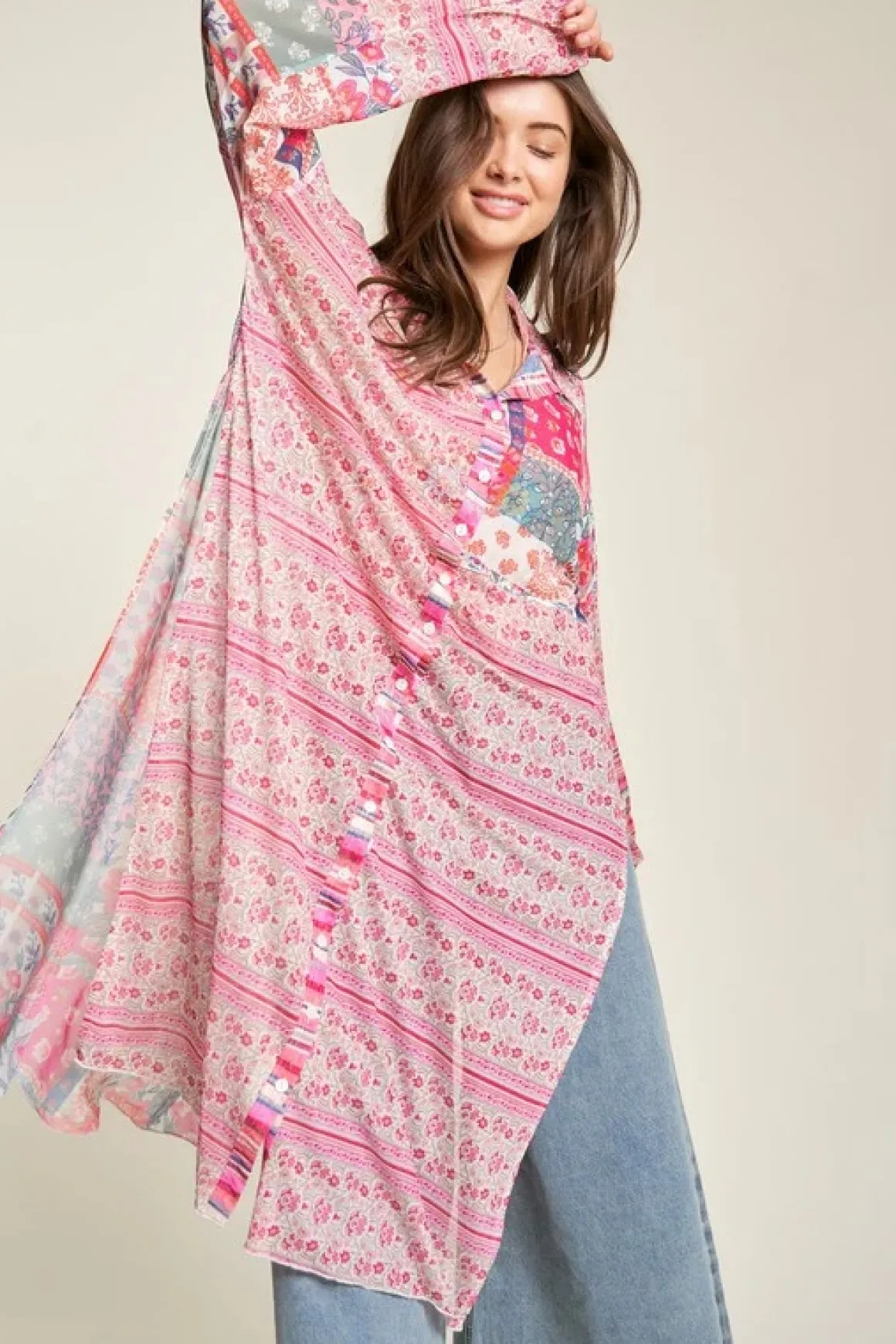 mesh_print_mix_matched_bu_7.webp Mesh Print Mix Matched Button Front Cover Up *Online Only*