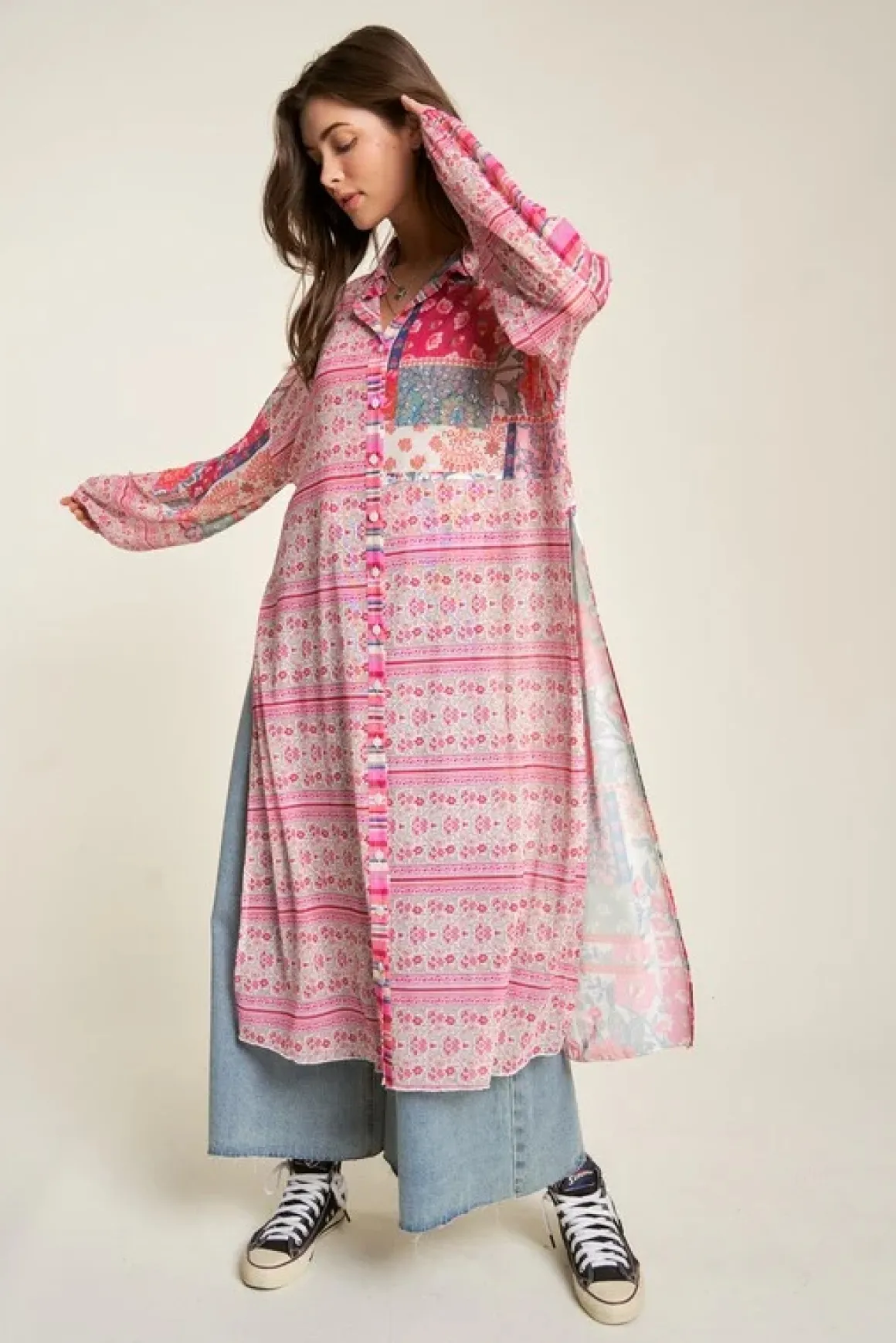 mesh_print_mix_matched_bu_9.webp Mesh Print Mix Matched Button Front Cover Up *Online Only*