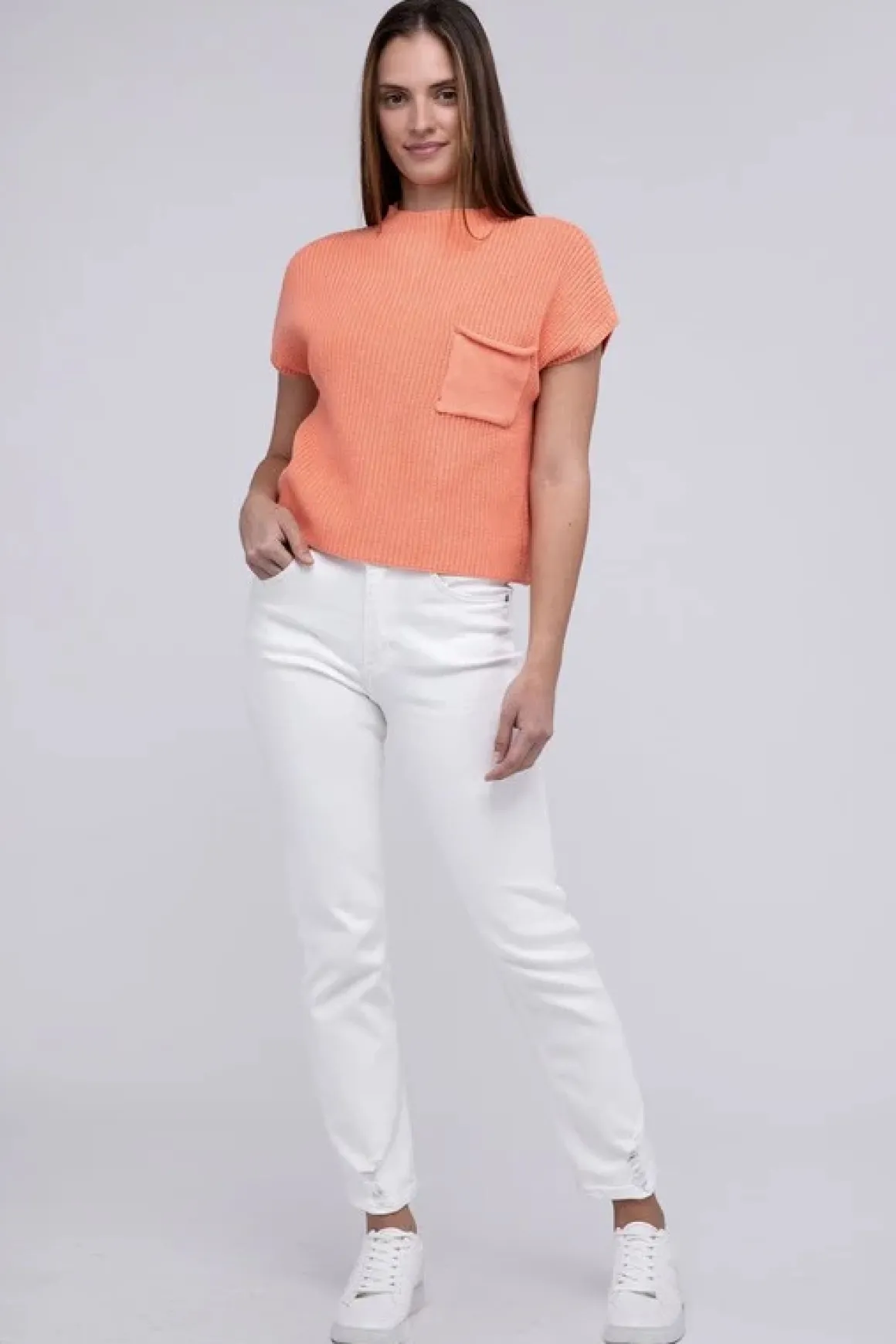 mock_neck_short_sleeve_cr_2.webp Mock Neck Short Sleeve Cropped Sweater *Online Only*