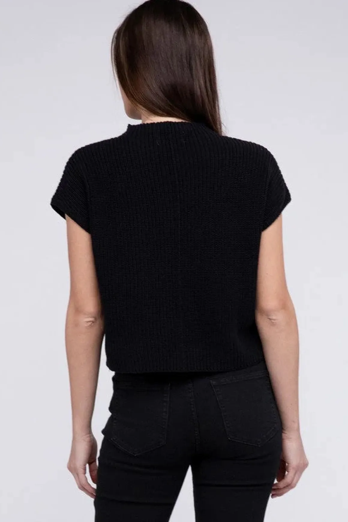 mock_neck_short_sleeve_cr_23.webp Mock Neck Short Sleeve Cropped Sweater *Online Only*