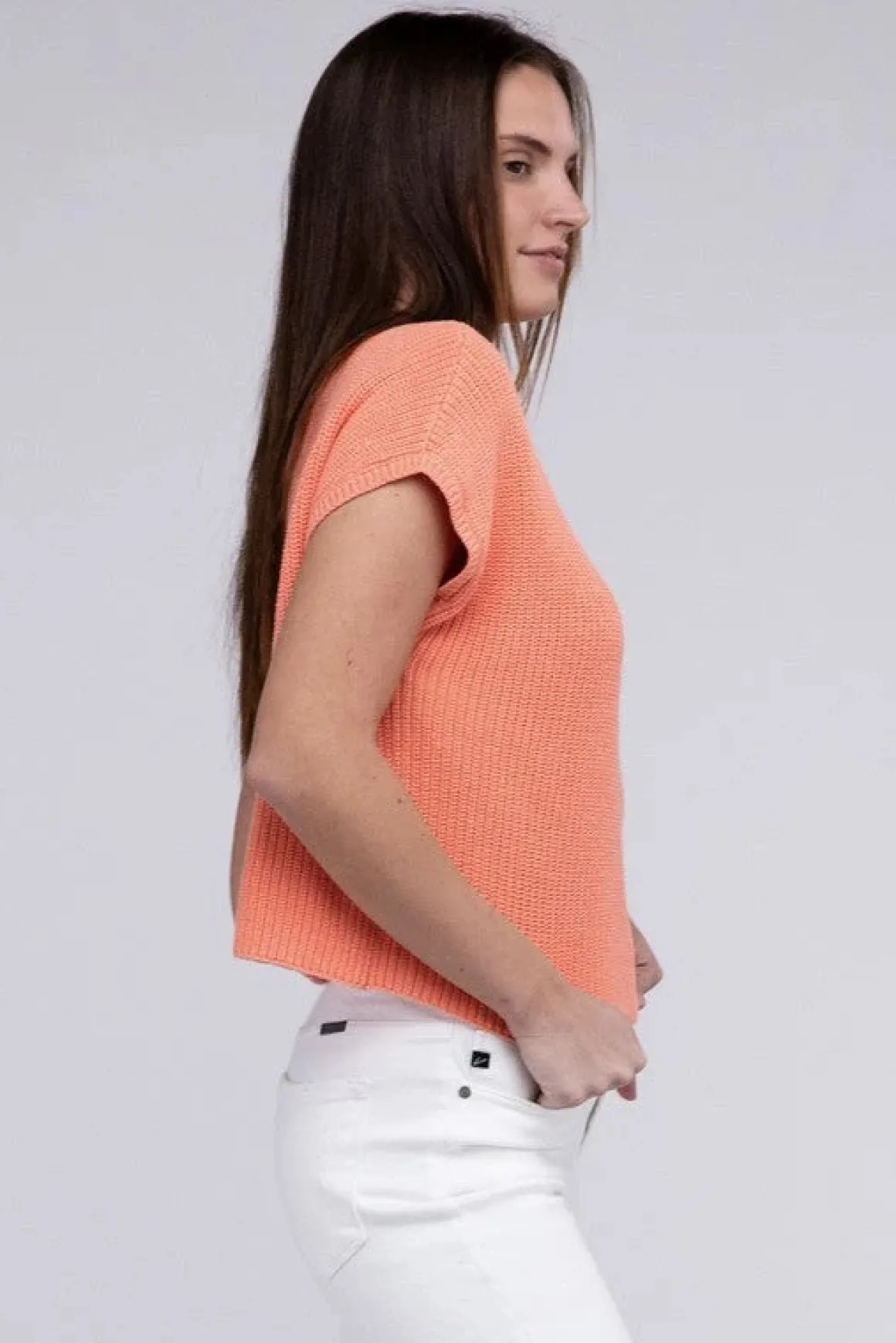 mock_neck_short_sleeve_cr_8.webp Mock Neck Short Sleeve Cropped Sweater *Online Only*