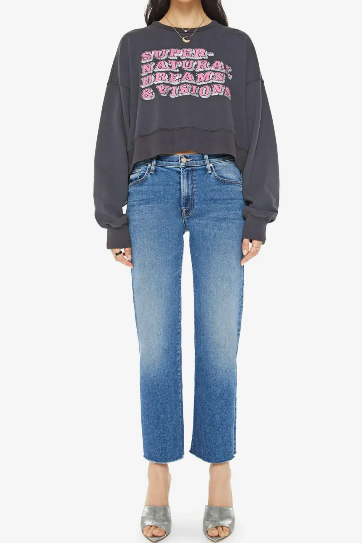 Mother Winger Cropped Sweatshirt