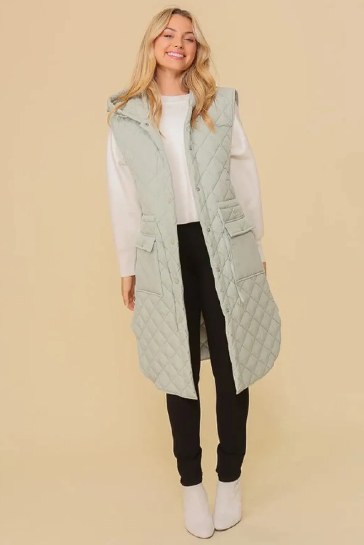 Oversized Quilted Midi Jacket *Online Only*