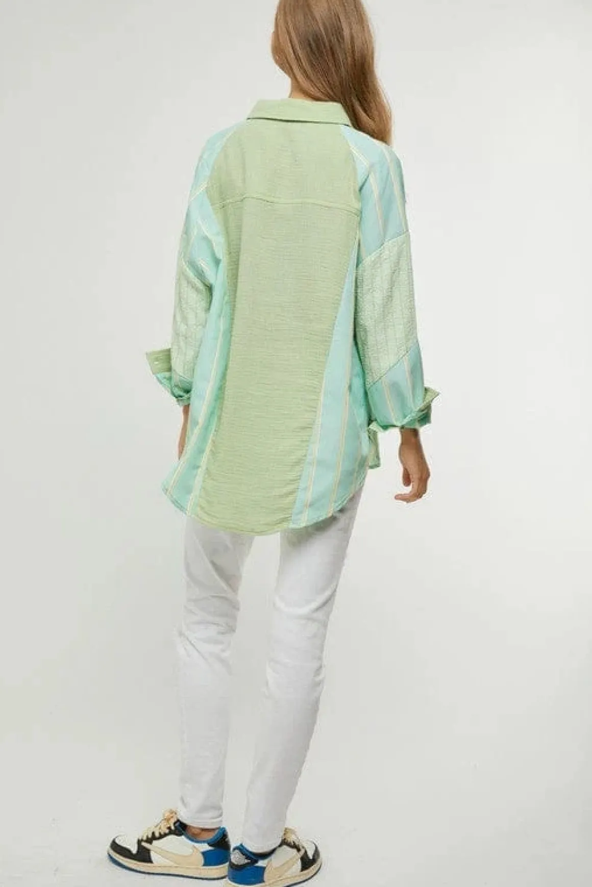 Plaid Stripe Shirt Top  *Online Only*