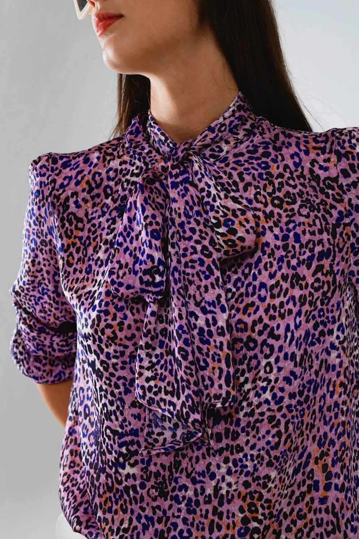 q_tie_neck_animal_print_b_3.webp Q2 Tie Neck Animal Print Blouse