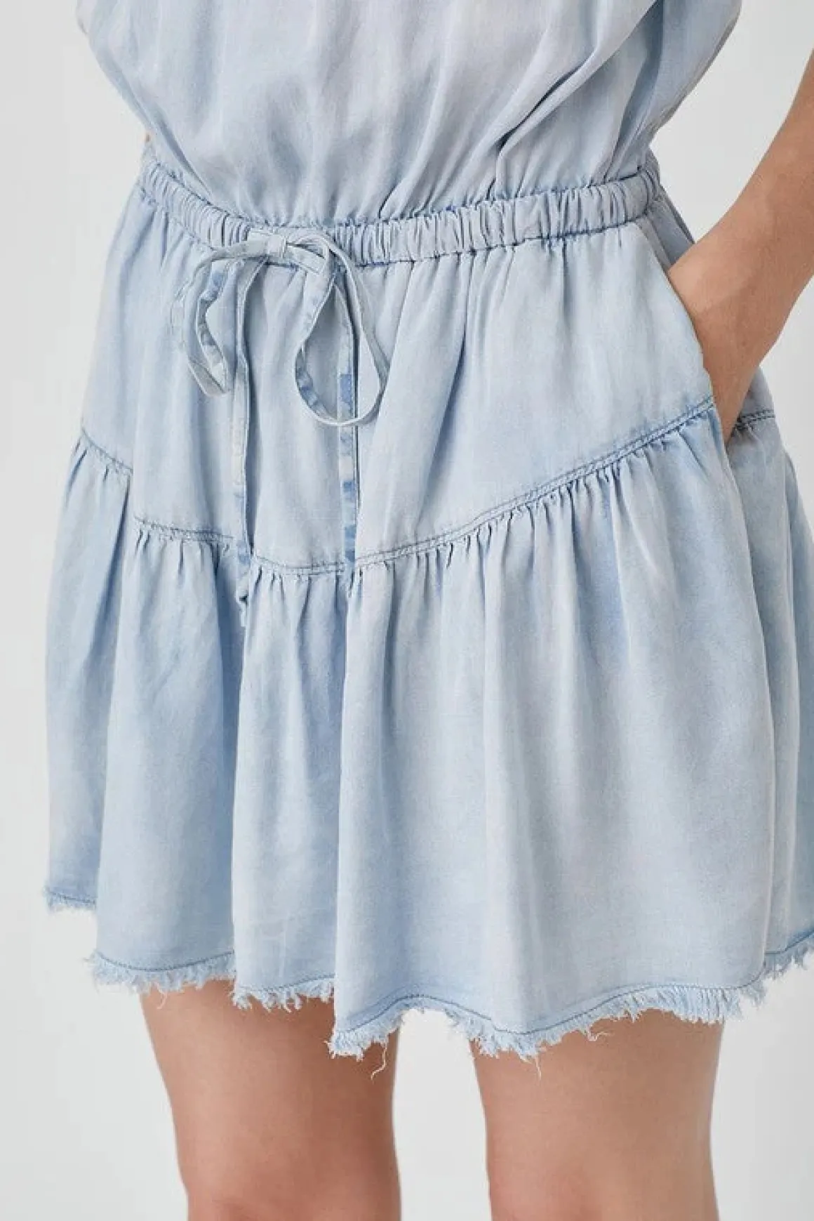 raw_edge_detail_denim_tub_4.webp Raw Edge Detail Denim Tube Mini Dress *Online Only*