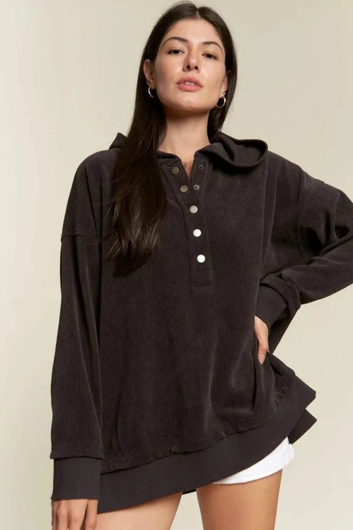 Ribbed Hooded Sweatshirt *Online Only*