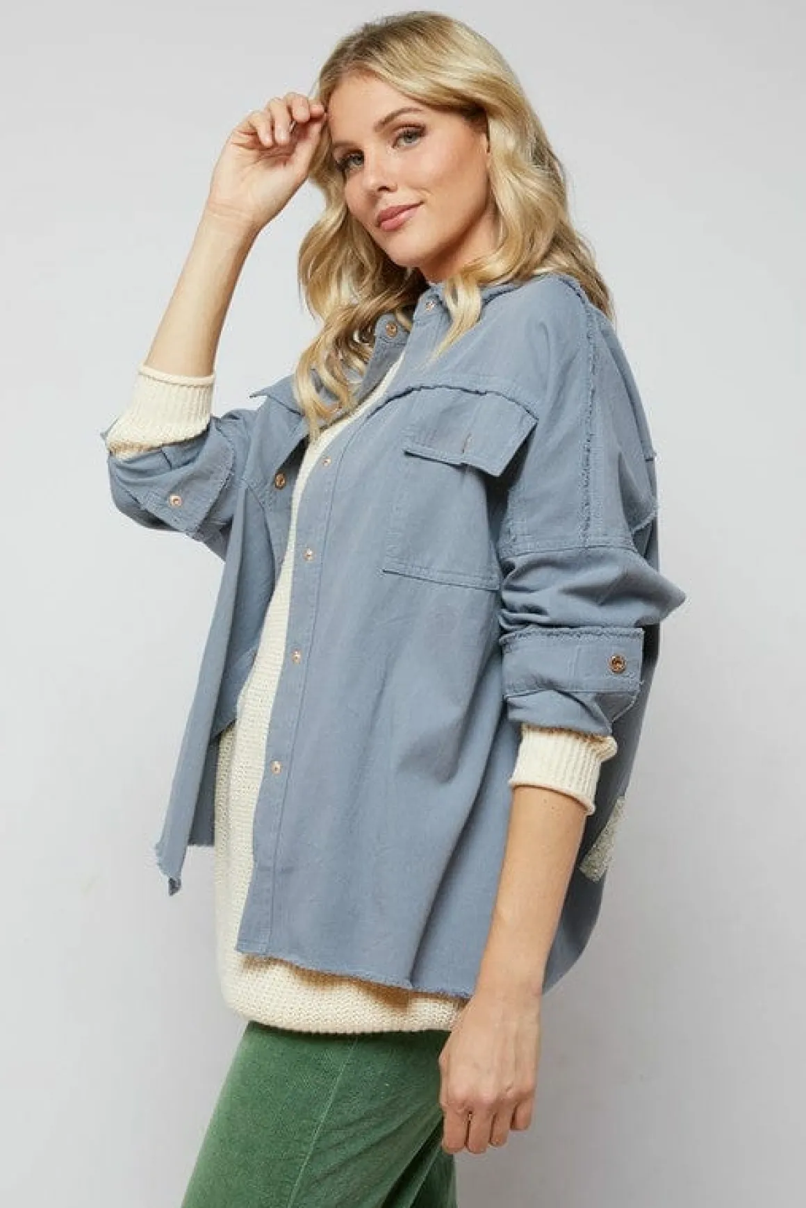 sequin_long_sleeve_button_6.webp Sequin Long Sleeve Button Down Jacket *Online Only*