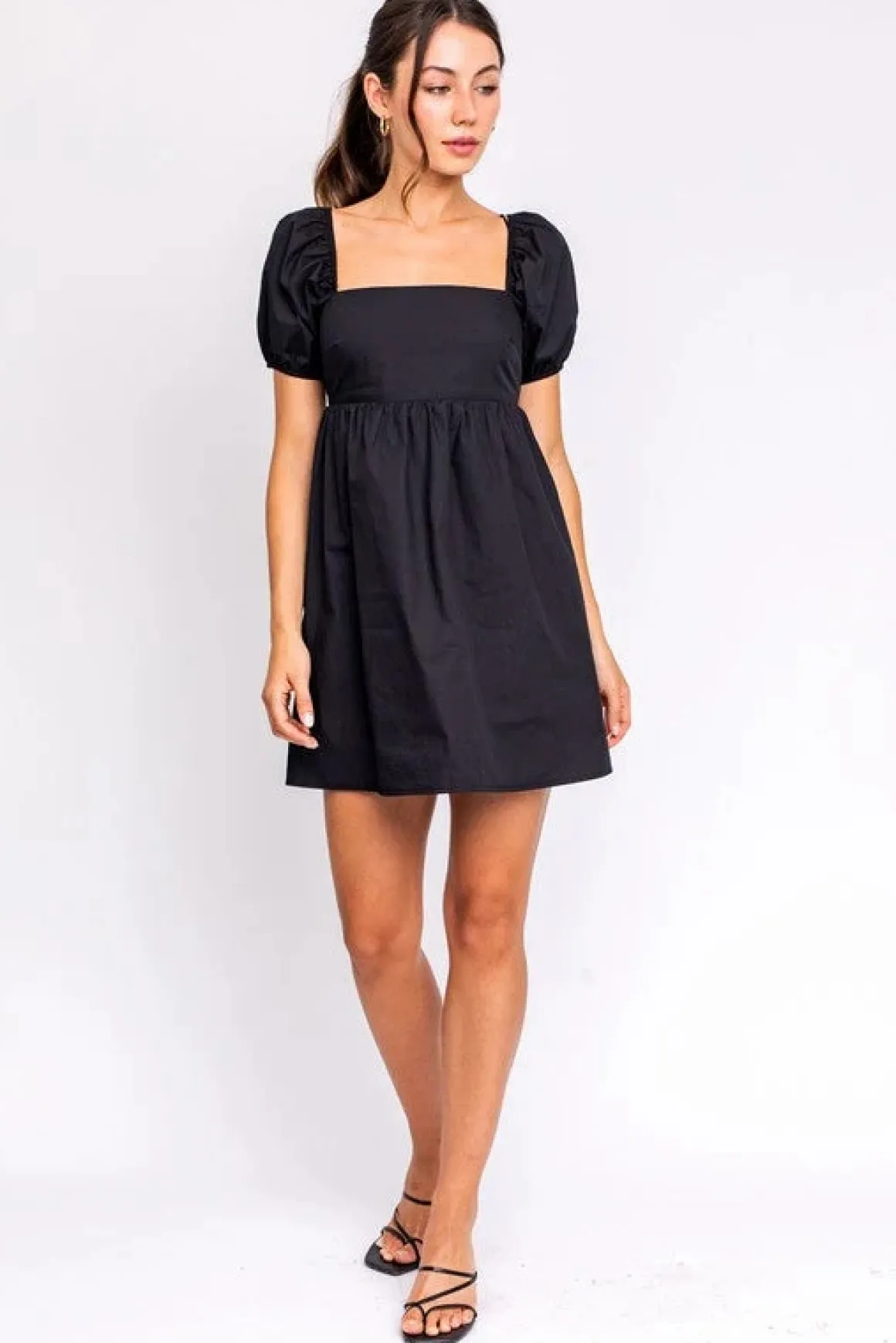 short_sleeve_back_tie_det_12.webp Short Sleeve Back Tie Detail Babydoll Dress *Online Only*