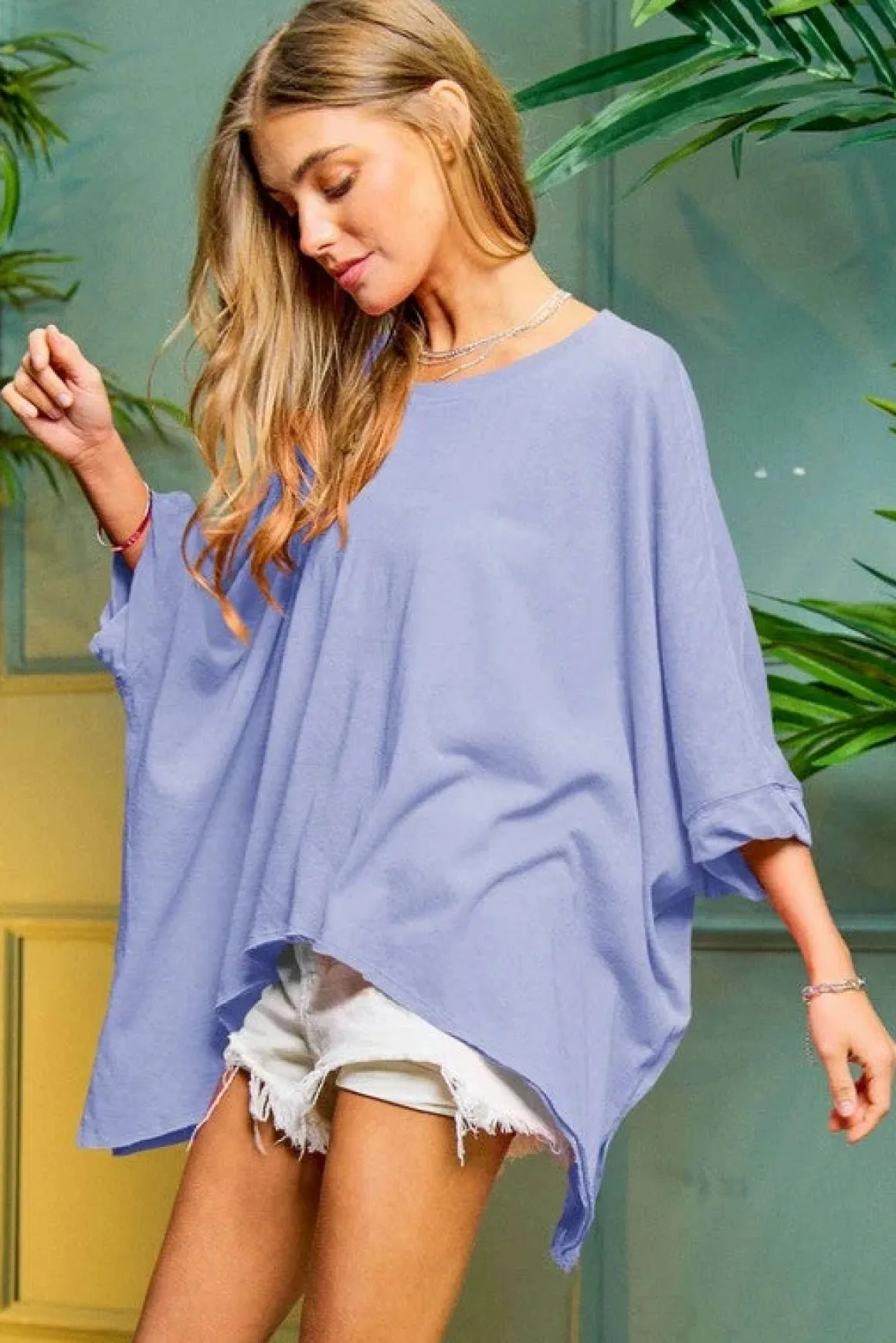 solid_round_neck_loose_fi_2.webp Solid Round Neck Loose Fit Kimono Sleeve Sweater *Online Only*