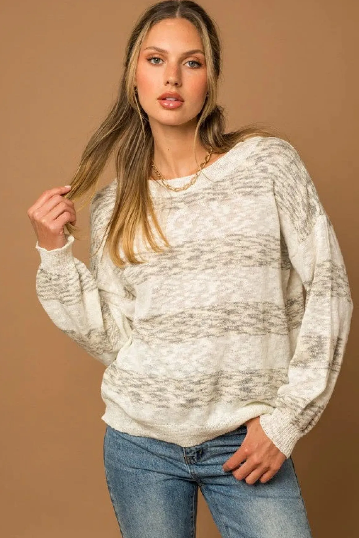 Striped Oversized Sweater  * Online Only*