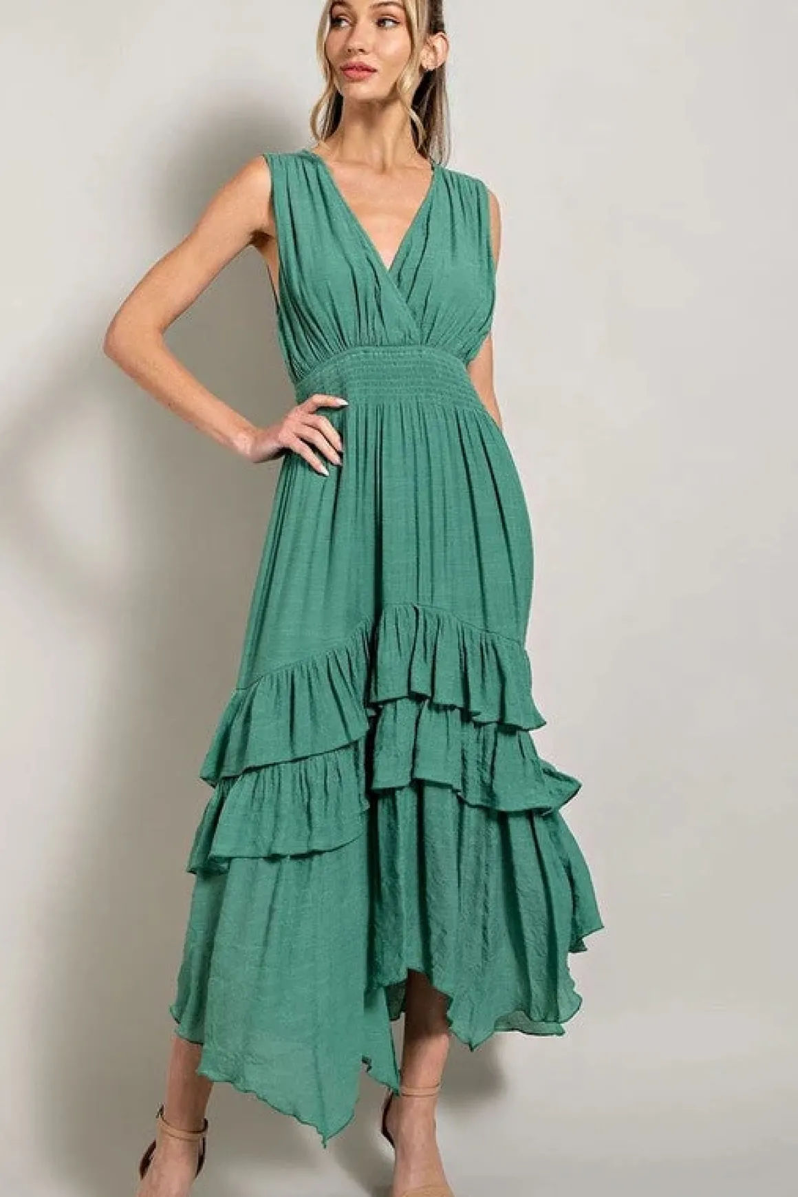 vneck_ruffle_maxi_dress_o_3.webp V-Neck Ruffle Maxi Dress *Online Only*